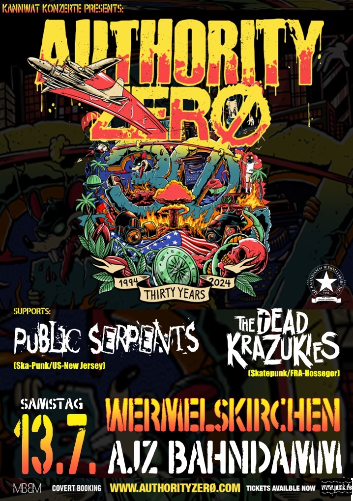: Authority Zero + Public Serpents + Dead Krazukies