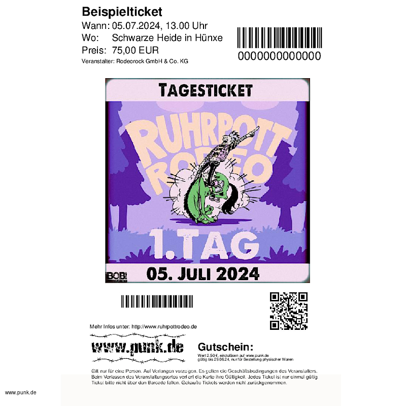 : Freitagsticket - Ruhrpott Rodeo 2024