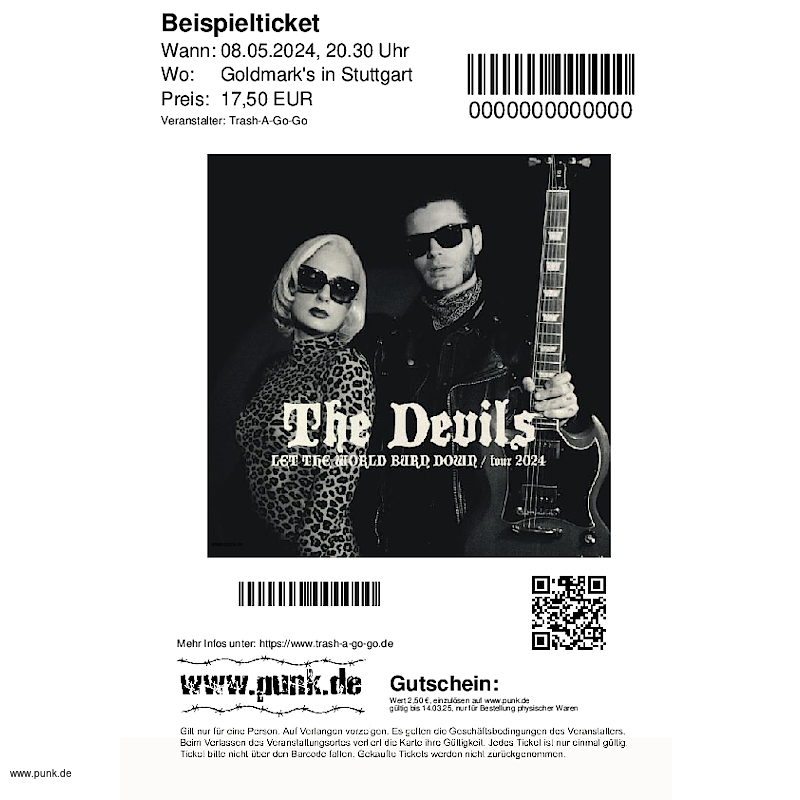 : THE DEVILS | Support: NEW YORK WANNABES