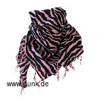 Halstuch Zebra, schwarz rosa