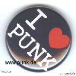 Schwarzer I love Punk - Button