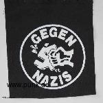 Gegen Nazis Aufnäher gedruckt rund