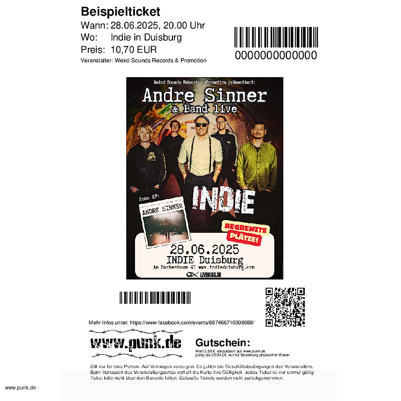 : Andre Sinner EP Releasekonzert
