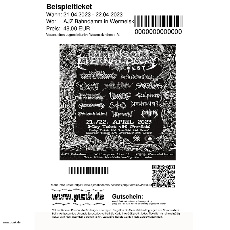 : Hymns of eternal decay Fest - Kombi-Ticket
