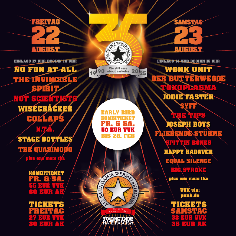 : HardTicket 35 Jahre AJZ Bahndamm Festival - Early Bird Kombi