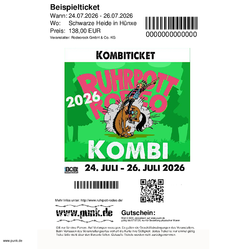 : Kombiticket - Ruhrpott Rodeo 2026