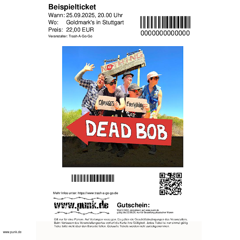 : DEAD BOB (Ex-NOMEANSNO & THE HANSON BROTHERS)