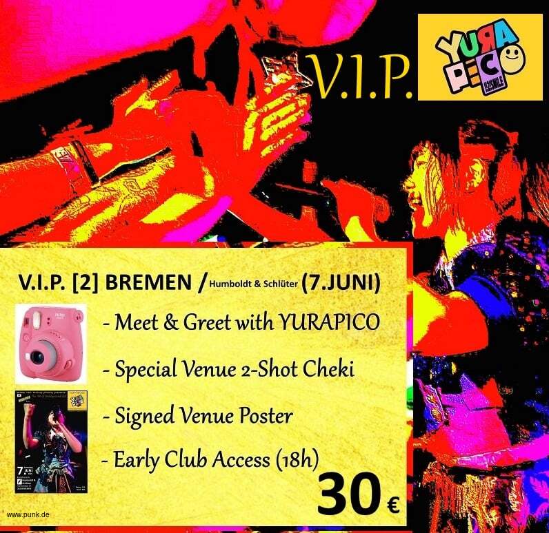 : YURAPICO Bremen VIP & early entry 7. Juni 2025