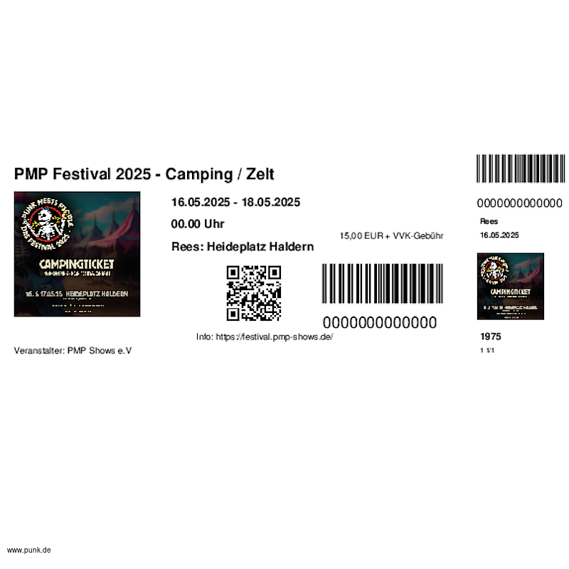 : HardTicket PMP Festival 2025 - Camping / Zelt