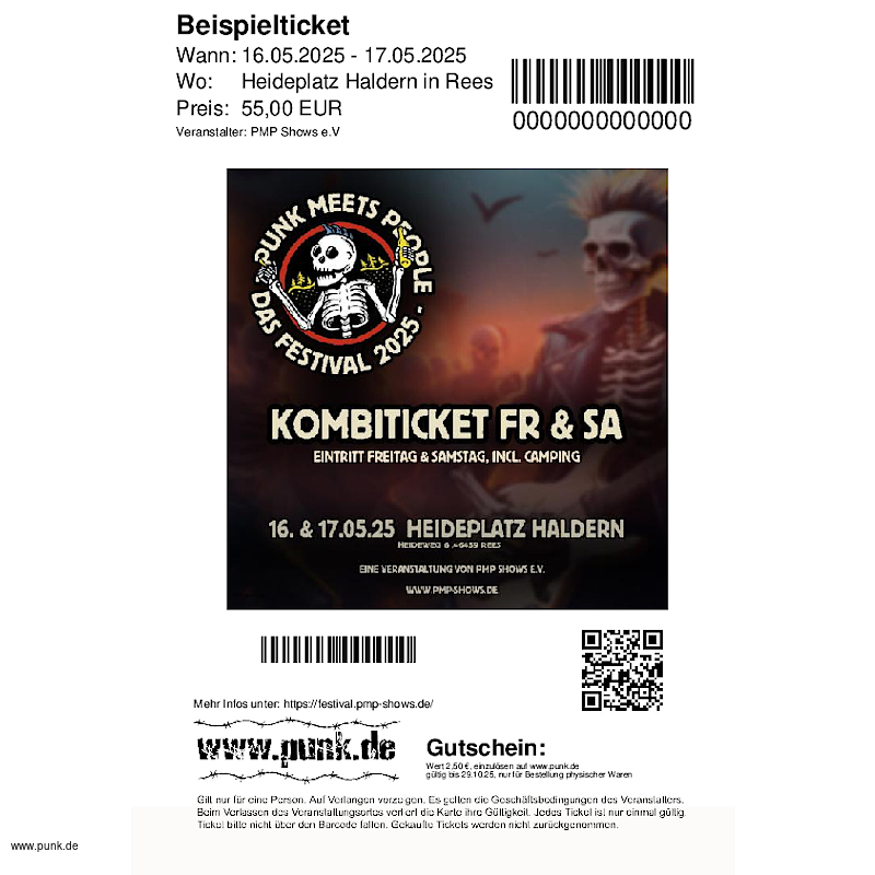 : PMP Festival 2025 - Kombi Ticket (inkl. Camping mit Zelt)