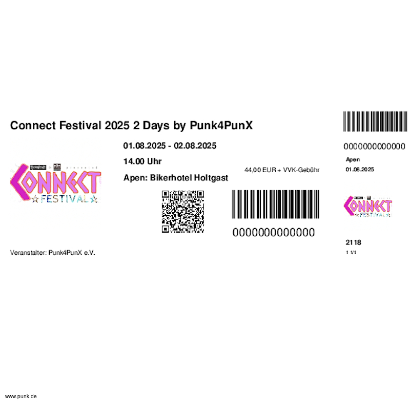 : HardTicket Connect Festival 2025 2 Days by Punk4PunX 