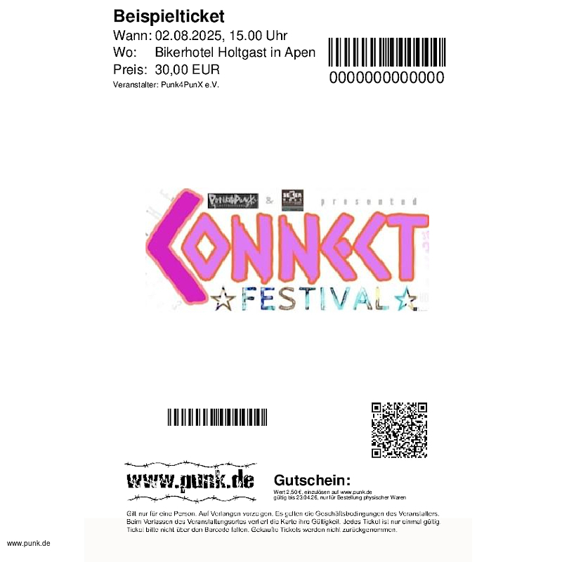 : Connect Festival 2025 Samstagticket by Punk4PunX