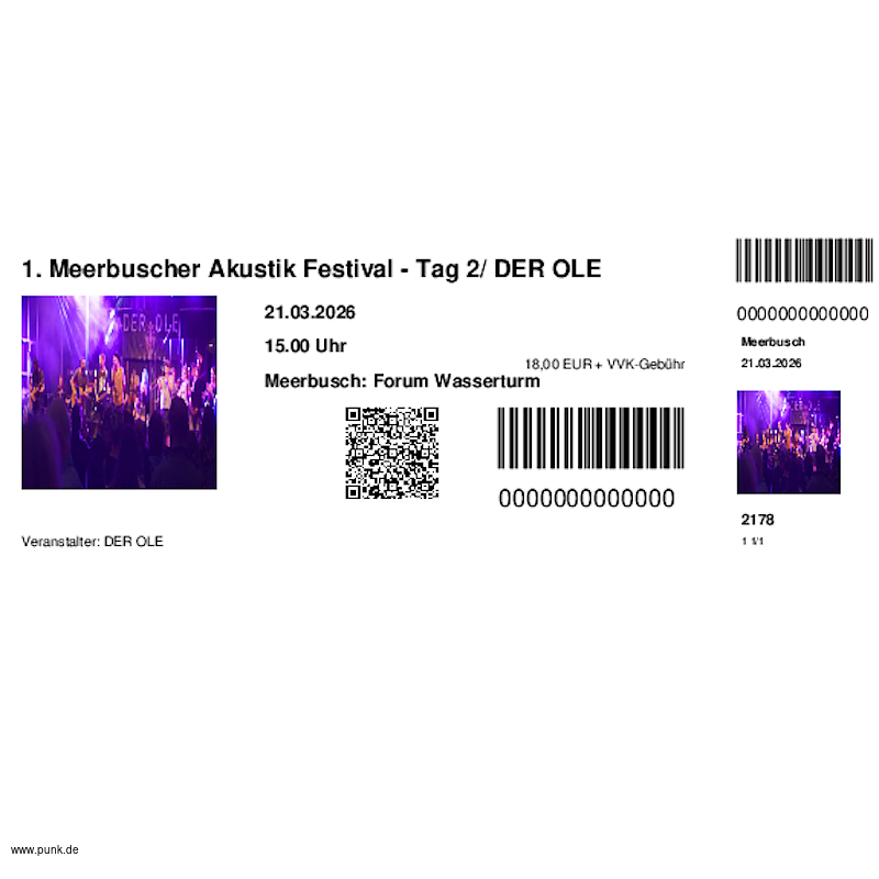 : HardTicket 1. Meerbuscher Akustik Festival - Tag 2/ DER OLE